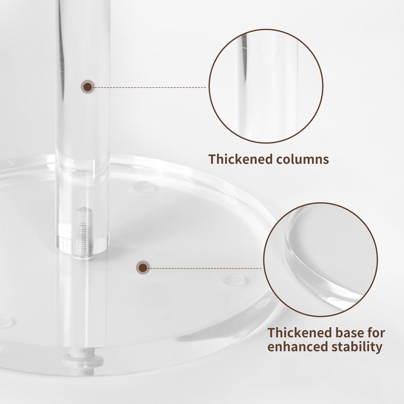 Acrylic Freestanding Toilet Paper Roll Holder for Bathroom Storage
