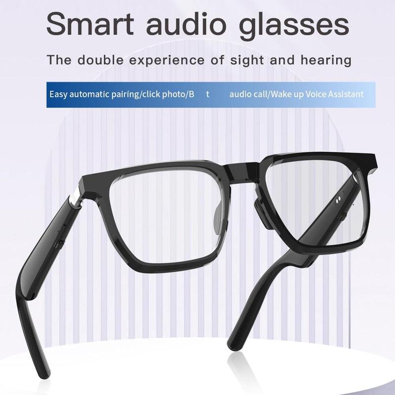 Smart Glasses Anti-Blue Light With Bluetooth Connection For Camera,Gaming (Men/Women) Obsidian Black