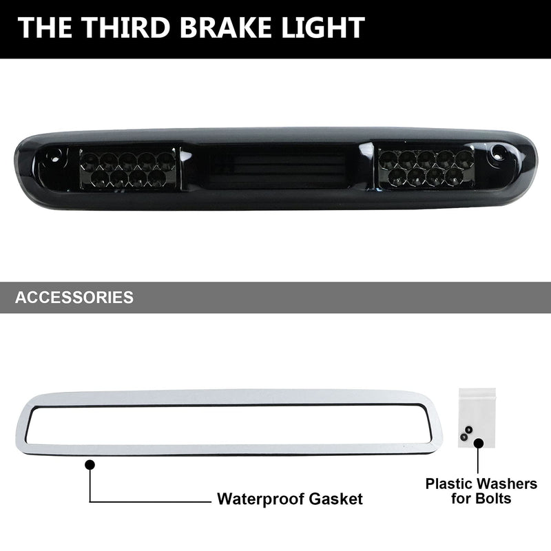 Tresound LED Third 3rd Brake Light for 2007-2013 Chevy Silverado GMC Sierra 1500 2500 3500 HD Classic, Rear Cargo Lamp High Mount Stop light