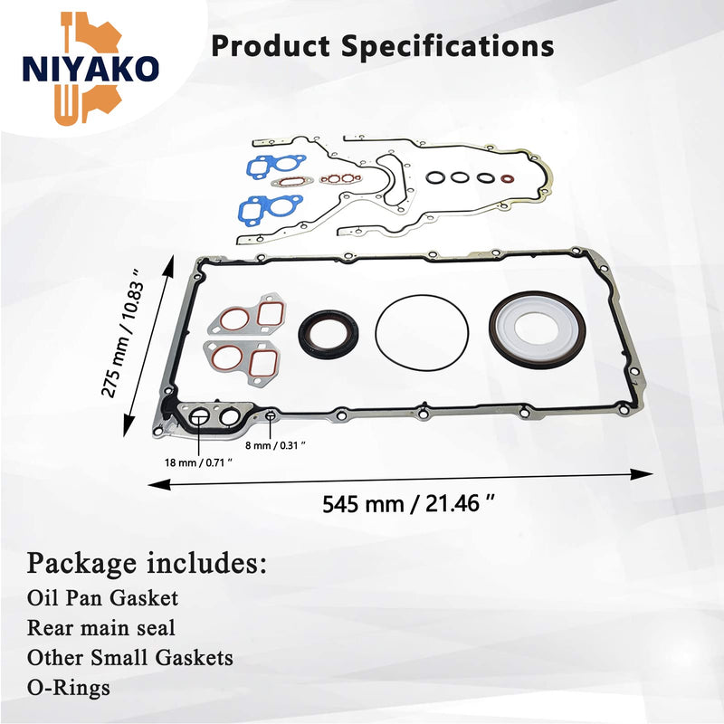 Engine Conversion Lower Gasket Set Replacement# CS9284 CS5975A C293CS-A CS5975 Fit 1997-2011 Chevy GMC C‘-adillac CTS Saab 5.7L 6.0L 6.2L