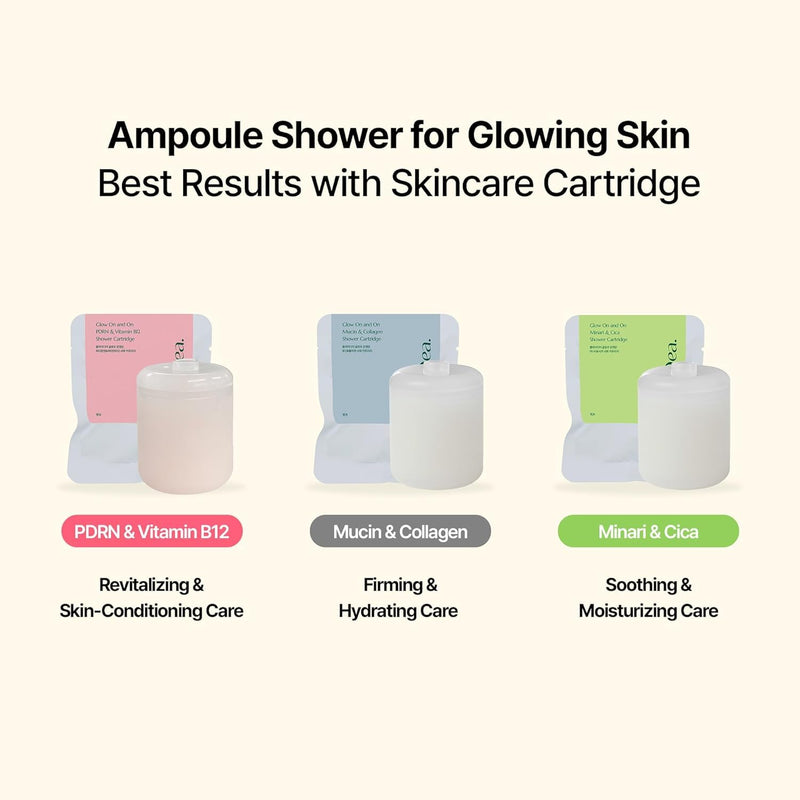 Glow On and On High-Pressure Filter Shower Head – PP Filter & Citric Acid Beads, Easy Installation, Upgrade with Ampoule Cartridges, 3-in-1 Purifying System