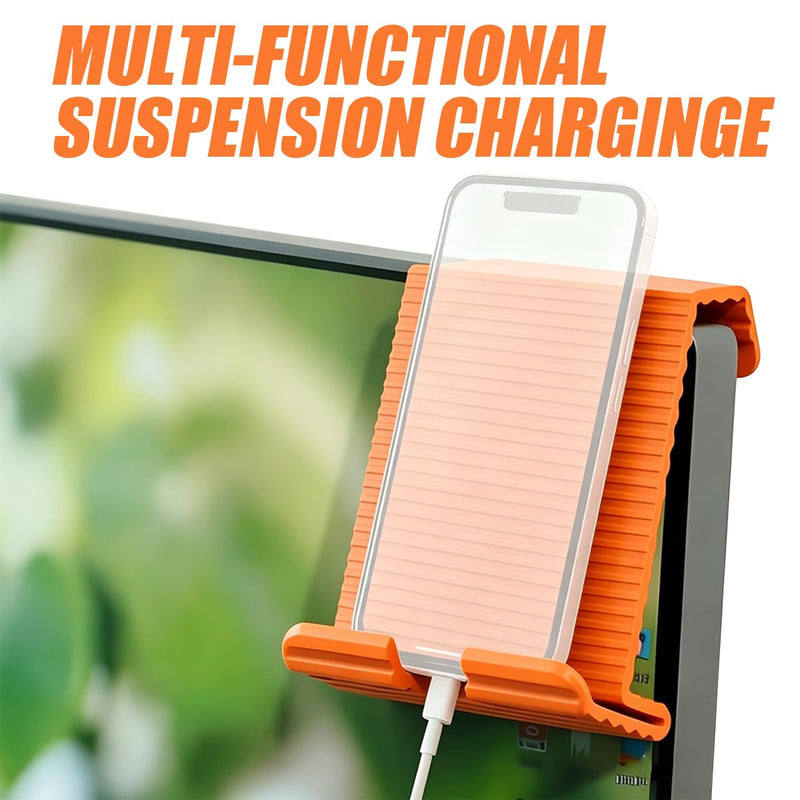 Portable Foldable Silicone Phone Laptop Pad Stand Orange | Eazy to Use,Suitable for office home travel,phone laptop pad holder whitch anti-slip