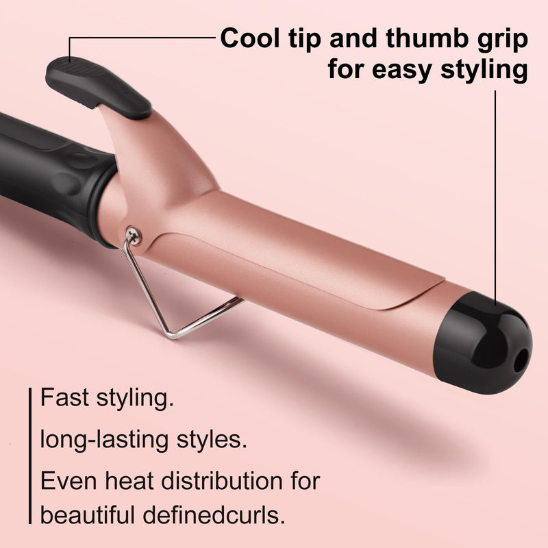  [AUSTRALIA] - JAETON Curling Tong, 32mm Ceramic Curling Iron Wand with LCD 100°C-230°C | Hair Curler for for Large Curls and Soft Waves, Fast Heat-Up, for Long & Medium Hair