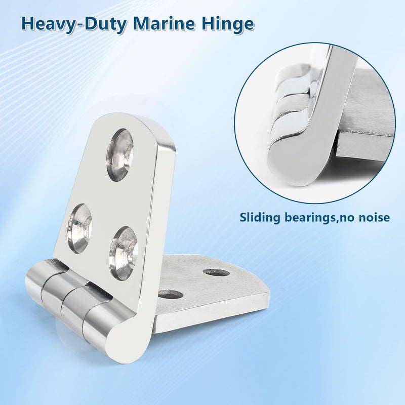 316 Stainless Steel Boat Hatch Hinges,3 inch x 1-1/2 inch (76 x 38mm) Polished Marine Hinge,Marine Boat Hatch Heavy Duty Hinges with Screws,for Boats, Yachts, Doors, Deck,Windows, Cabinets (8 Pack) 3 inch x 1-1/2 inch-8Pack