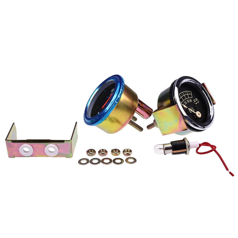 IEQFUE 9N9273A A0NN10670A 61063 61162 Oil Pressure Ammeter Gauge Set Compatible with Ford Tractors 9N 2N 8N