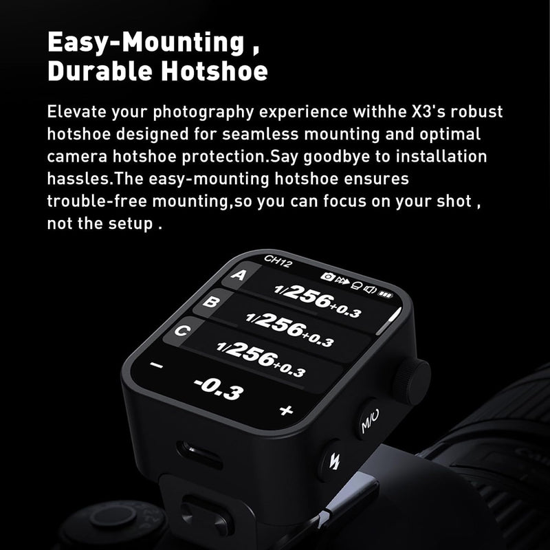 GODOX X3 X3S X3-S TTL Touchscreen Flash Trigger Compatible with Sony Cameras, 2.4G Wireless OLED Transmitter, Built-in 850mAh Lithium Battery (X2T-S XPro-S XProII-S Upgrade Version)