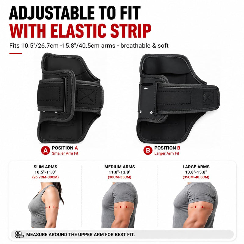 Running Armband Phone Holder with Key Pockets, Sweatproof Sports Arm Band | Phone Holder for iPhone 17 16 15 Pro 14 Plus 13 11 XR, Galaxy S25/S10, with Card Slot for Running Gym Workout, Up to 6.8"