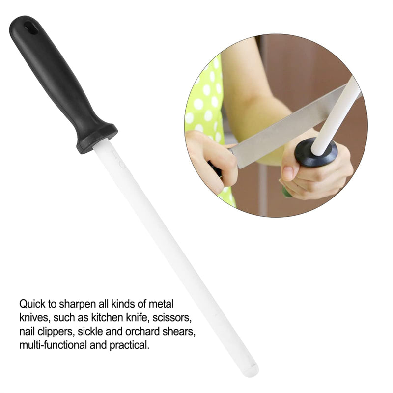 Ceramic Sharpening Rod & Stick 8-Inch Knife Sharpener Tool for Kitchen Scissors