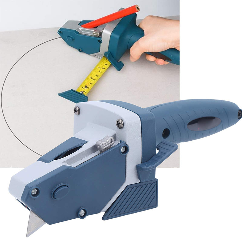 Fafeicy Gypsum Board Cutter, MultiFunctional Manual Portable Hand Push Cutting Tools, with Builtin 5 Meter Tape Measure, for Cutting