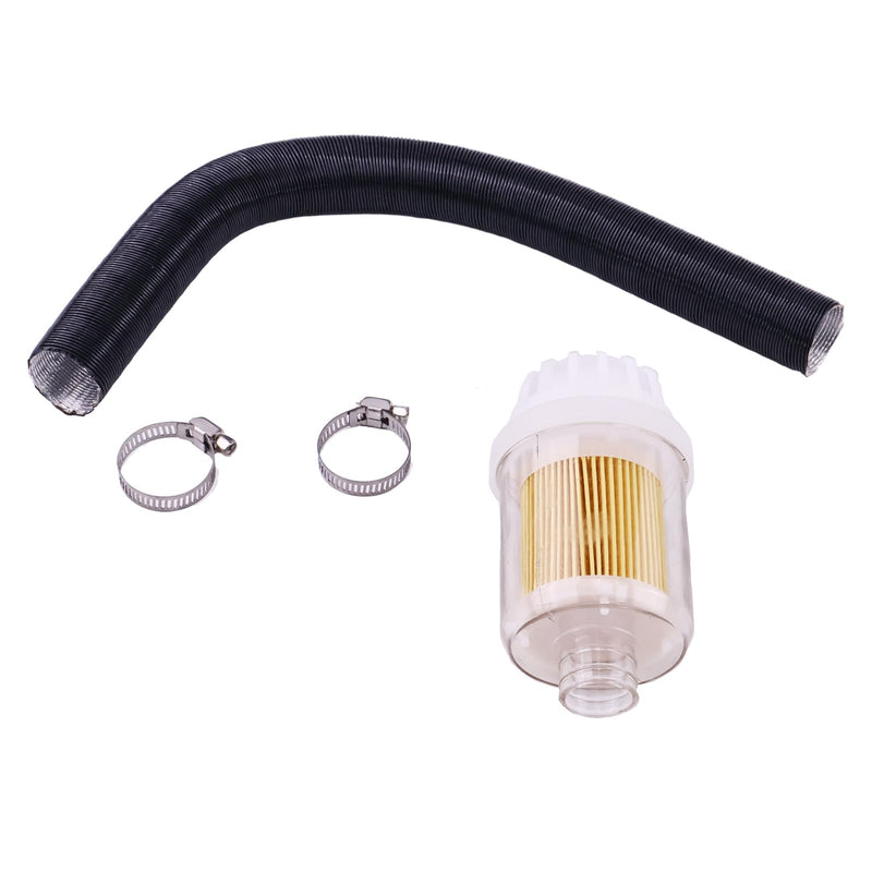ZTUOAUMA Diesel Heater 25mm Air Intake Pipe Hose with Air Intake Filter and Seal Clamps Compatible with Eberspacher Webasto Airtronic D2 D4 D1LC and More Chinese Diesel Heater 2KW 5KW