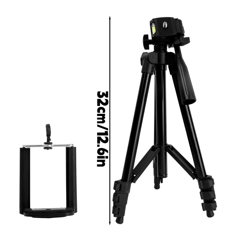 Professional Portable Travel Aluminium Camera Tripod Accessories Stand with Pan Head for Camera and Phone, Adjustable Height Up to 1.2m