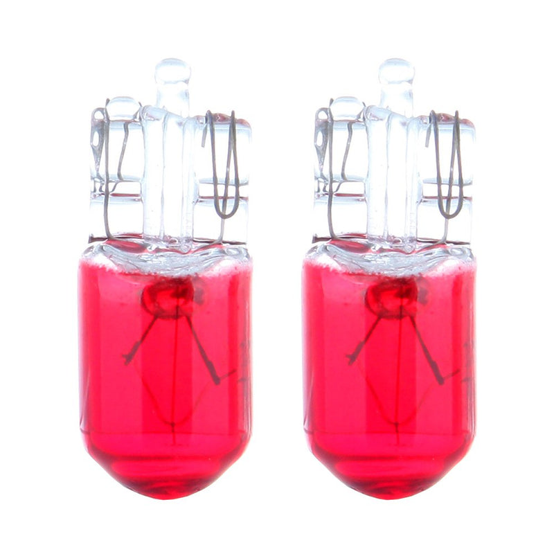 cciyu 10 pcs T10 W5W Red Halogen Light Bulb 168 194 Instrument Cluster Gauge Dash Lamp 12V