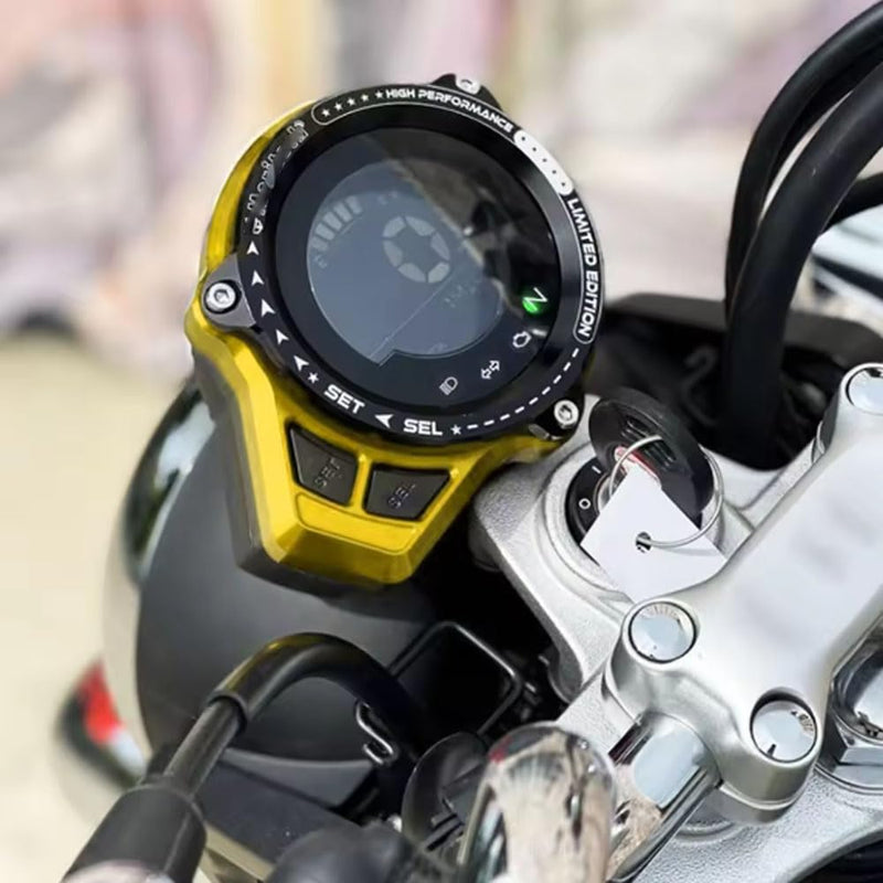 for Monkey125 CT125 DAX125 ST125 monkey125 st125 JA55 JA65 JB03 JB04 Accessories Instrument Cover Motorcycle Instrument Shell Aluminum Alloy Instrument Shell Tachometer Decorative Cover (Black) black