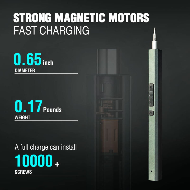 EFAITHFIX Mini Electric Screwdriver, 66 in 1 Precision Screwdriver Set Rechargeable Cordless Precision screwdriver Kit 64 Magnetic Bits Power Portable Repair Tool with LED Light for Phone Laptop Watch