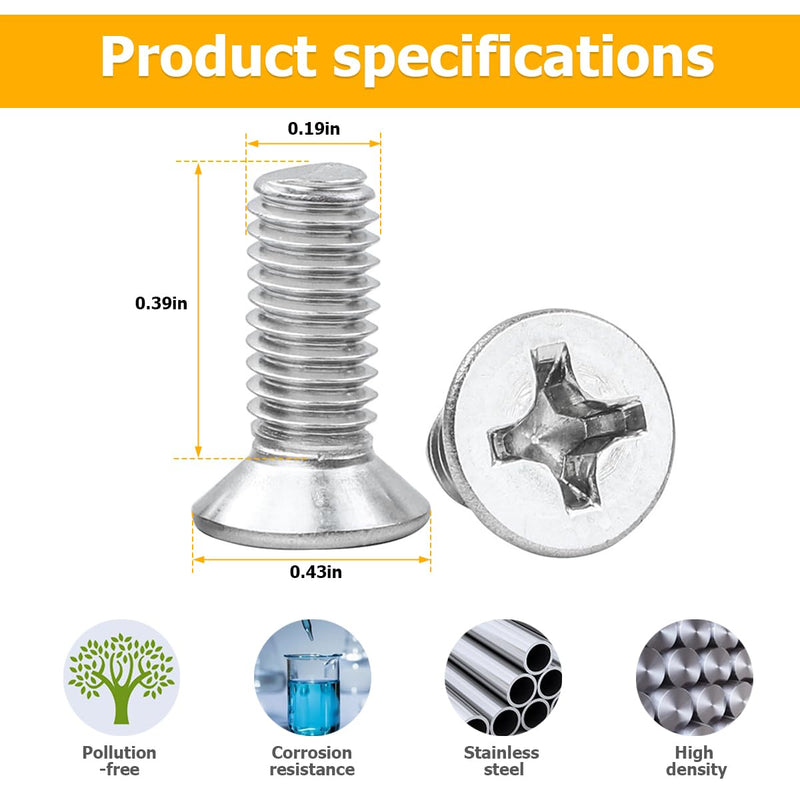 16pcs Car Brake Disc Rotor Screws, 93600-06014-0H, Stainless Steel Retaining Screws for Front and Rear Rotor, Auto Replacement Hardware Bolts Screw Kit, Automotive Accessories