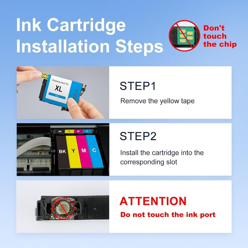 MC SUPRINT Reman Ink Cartridge Replacement for Epson 212XL Ink Cartridges | for 212 Ink Cartridges Combo Pack for Epson Printer XP-4100 XP-4105 WF-2830 WF-2850 Upgraded Chip Black Color Home Use 5PK