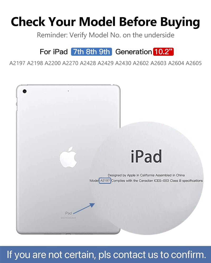 for iPad 7th 8th 9th Gen 10.2" LCD Display Assembly Kit | LCD Display, 10.2" Screen Assembly, 2160x1620 Resolution, Not Touch Glass, Full Tool Kit Black