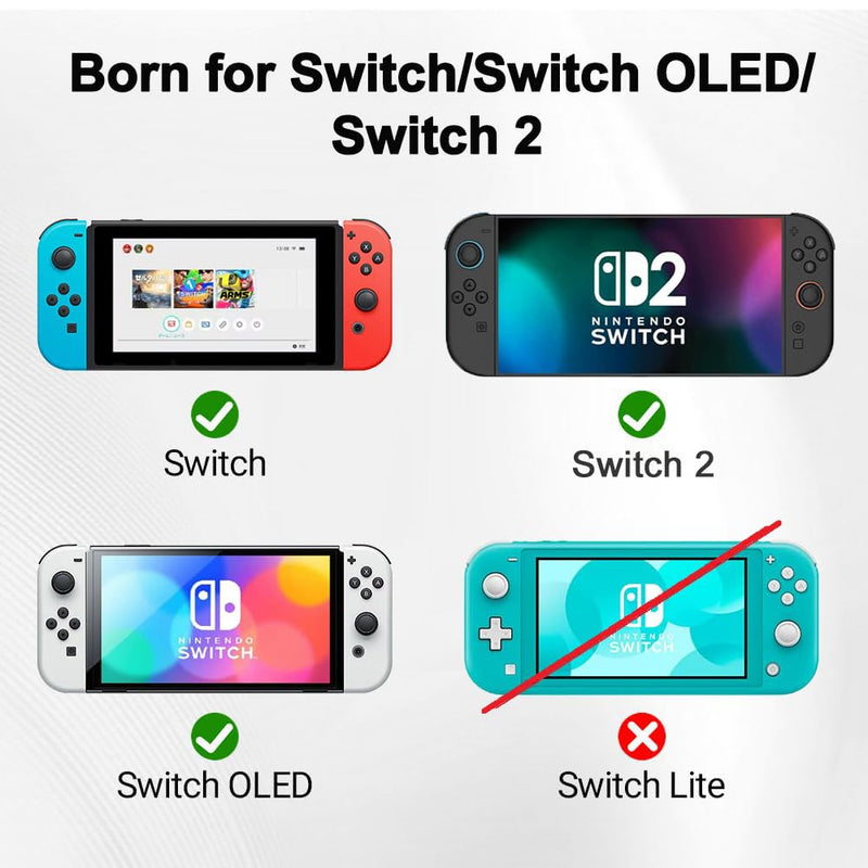 Switch 2 Dock, TV Docking Station for Nintendo Switch/Switch OLED/Steam Deck,HDMI 2.0 4K@60HZ Portable with PD 100W Charging, USB 3.0 Port（3-in-1）