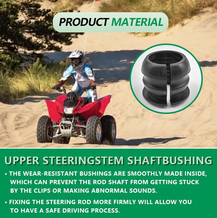 Upper Steering Stem Shaft Bushing, Replacement for Honda TRX90 TRX200 TRX300 FourTrax 300 TRX350 Rancher TRX400 Foreman TRX450 TRX500, 53221-HC4-000 53221-HC4-004
