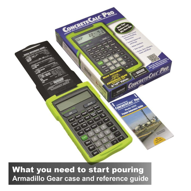 Calculated Industries 4225 ConcreteCalc Pro Advanced Feet-Inch-Fraction, Metric Construction-Math Calculator Tool for Concrete, Masonry, Paving Contractors and Estimators