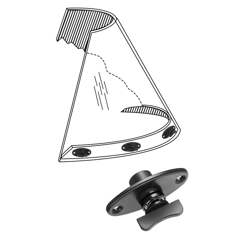 RunNico 4 Set Boat Windshield Fastener, Boat Windshield Clips for Boats Safety-Boat Windshield Replacement Accessories for Protecting Windows and Blocking Strong Winds (4)