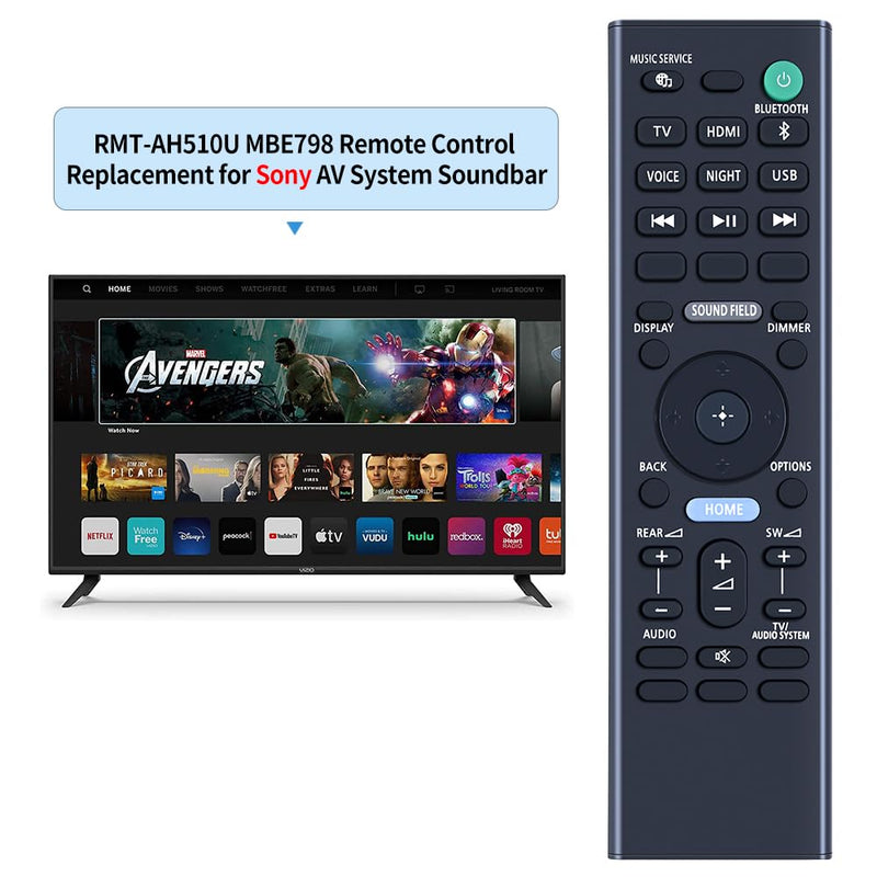 RMT-AH510U 1-011-152-11 Replacement Remote Control fit for Sony Soundbar HT-A5000 RMTAH510U Sound Bar Speaker System RMT-AH510U