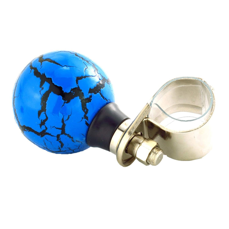 Steering Wheel Knob Spinner Round Ball Suicide Turning Driving Power Handle Universal Fit Most Vehicles Cars Trucks Tractors Mowers Forklifts Boat Golf Carts (Blue) Blue
