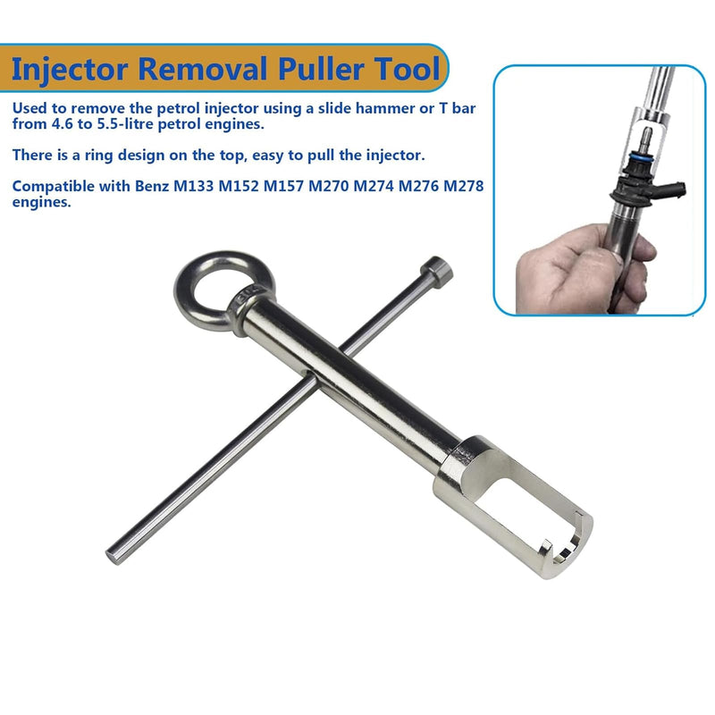 Petrol Injector Puller Extractor Tool Competible with Mercedes-Benz 4.6, 5.5L Engines M133, M152, M157, M270, M274,M276 and M278