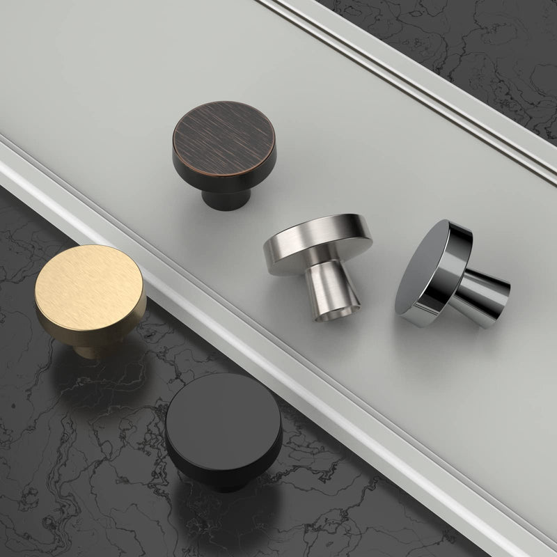 10 Pack Kitchen Cabinet Knob Brushed Gold Round Dresser Knobs Drawer Knobs Kitchen Cabinet Hardware Knobs for Dresser Drawers 10