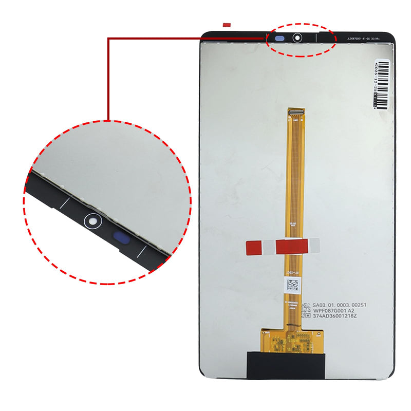 for Samsung Galaxy Tab A11 2025 X133 X135G SM-X133 X135 SM-X135G LCD Display Touch Panel Screen Digitizer Assembly Replacement Black 8.7",Not Fit SM-X130