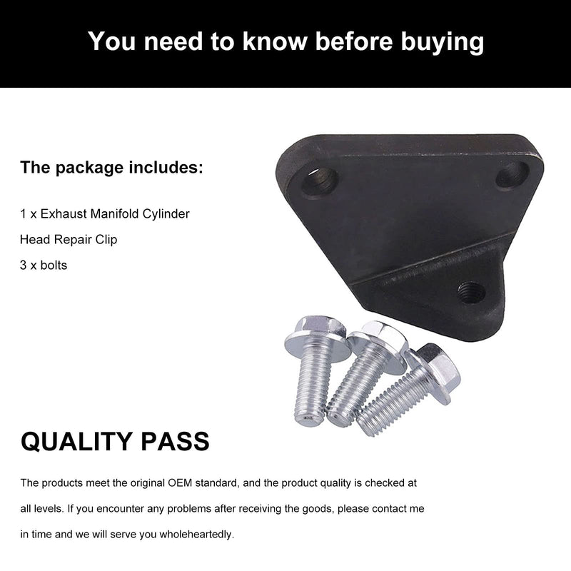RYANSTAR RACING Exhaust Manifold Clamp Exhaust Manifold Repair Kit to Cylinder Head Leak Repair Clamp Replaces 11518860 917-107 Fits Front Right or Rear Left On 4.8L 5.3L 6.0L Engine