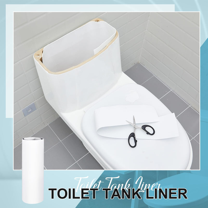 Frienda 2 Pcs White Toilet Tank Insulation Kit 16 x 48 Inch Toilet Tank Liner Anti Condensation with EVA Foam Self Adhesive for Stopping Condensation Preventing Water Damage to Floors