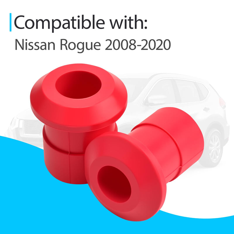 Front and Rear Polyurethane Subframe Bushing Kit Compatible with Nissan Rogue 2008-2020 Replace 54466-JD000 54467-BR00A, 4 Pcs Poly Sub Frame Bushing