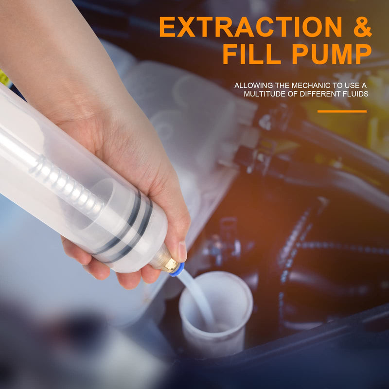 Fluid Extractor, Extraction&Fill Pump,Fluid Syringe Pump Manual Suction Vacuum Fuel Car Transfer (500cc) 500cc