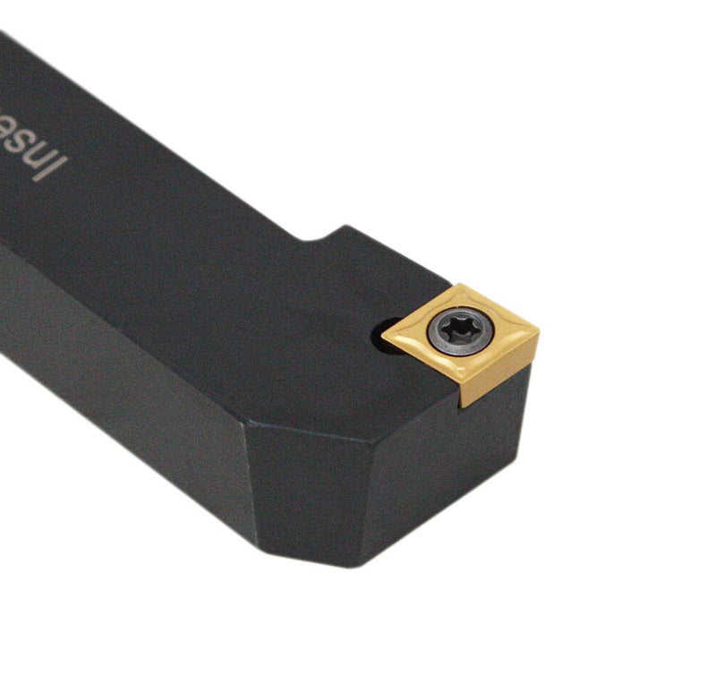 Accusize Indexable Right-Hand SCLC R-12-3B Toolholder, 3/4 x 4-1/2 in, | CCMT 32.5 Insert Compatible, 1 in F, M4 x 12 Screw, -5 Deg Edge Angle for 80 Deg Diamond Inserts, 2370-5010 3/4", Right Hand
