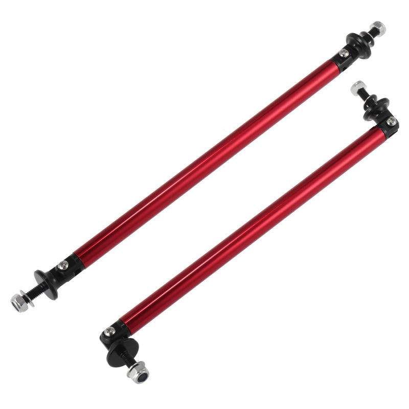 X AUTOHAUX 2pcs 200mm 7.87" Splitter Support Rods Adjustable Front Rear Bumper Lip Splitter Strut Rod Tie Support Bars Fit Most Vehicle Red