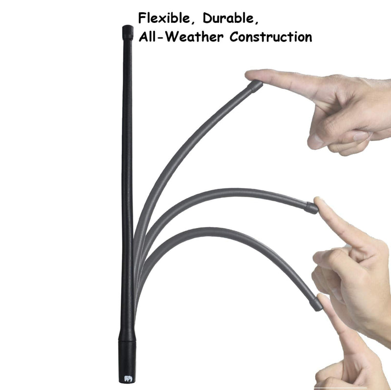 ONE250 13" inches Flexible Rubber Antenna for Harley Davidson Motorcycles All Models - Street Glide, Road Glide, Road King, Electra Glide (1998-2024) - Designed for Optimized FM/AM Reception (Black) Harley Motorcycles
