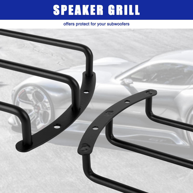 12 Inches Metal Car Bar Grille Audio Speaker Subwoofer Grill Grille Cover- Pack of 2 12 inches