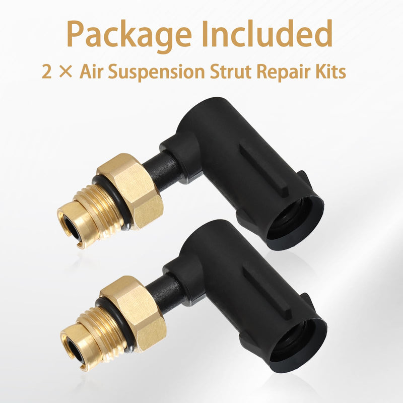 FUSCH 2 PCS Suspension Elbow Air Strut Repair Kits Compatible with Jeep Grand Cherokee 2011-2020, Dodge Ram 1500 2011-2020 Replace#: 68084809AA (Without Hose) Without Hose