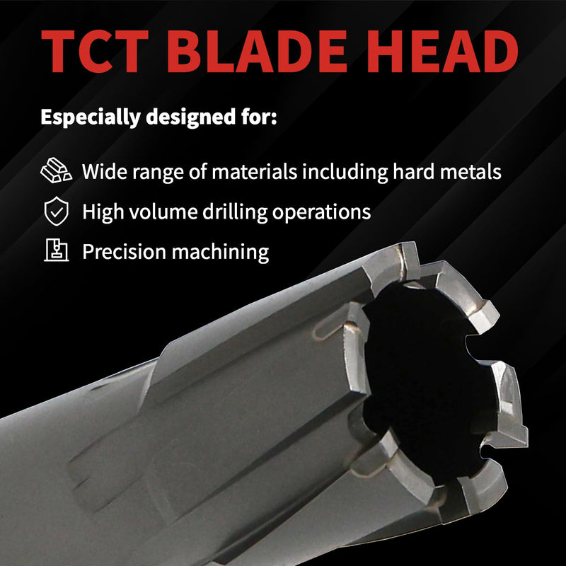 S&F STEAD & FAST Carbide Annular Cutter 3/4" Cutting Diameter, 2" Depth of Cut, 3/4" Weldon Shank 3/4 x 2"
