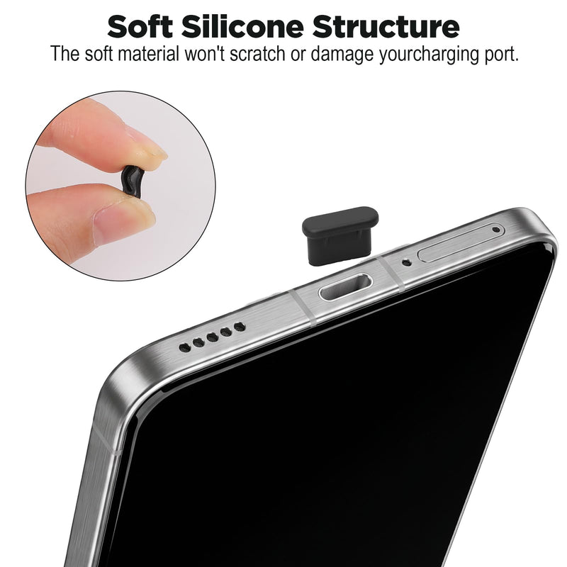 30 Pcs USB C Dust Plug, Silicone Charging USB C Port Cover | Usb C Plug Cover, Type C Dust Plug, Usb C Dust Cover for All Usb C Devices, Samsung Galaxy S25-S20 Note A Series