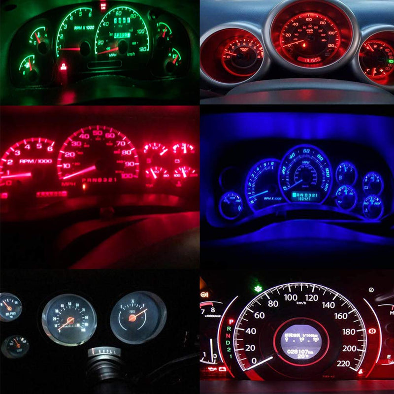 BlyilyB 12-Pack White T10 194 168 With Twist Lock Socket PC194 PC195 PC161 PC158 Dash Instrument LED Light Bulbs Bright Panel Gauge Cluster Dashboard LED Light Bulbs