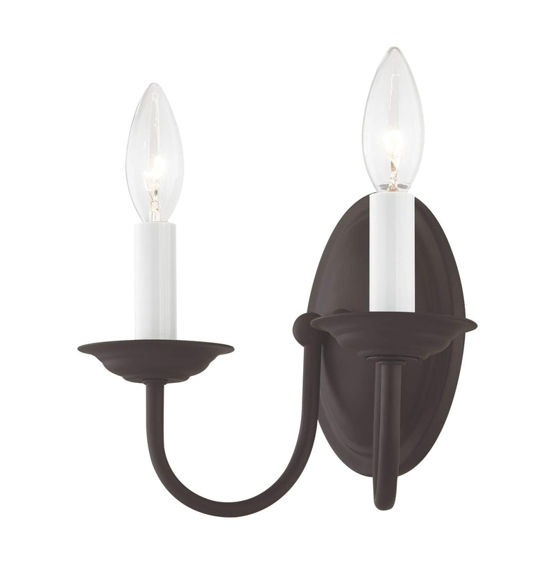 Livex Lighting 4152-04 Home Basics 2 Light Black Wall Sconce