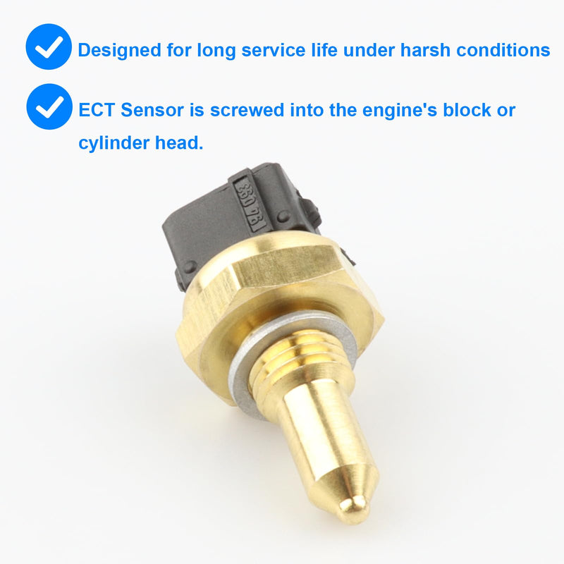 Coolant Temperature Sensor, ECT Temp Sensor Replace TS10270 158-0792 Compatible with BMW - 128i 320i 325i 325xi 328i 328xi 330i 330xi 335i 528i 530i 535i 550i 740i 750i 750Li M3 M5 M6 X3 X5 X6 Z4,More