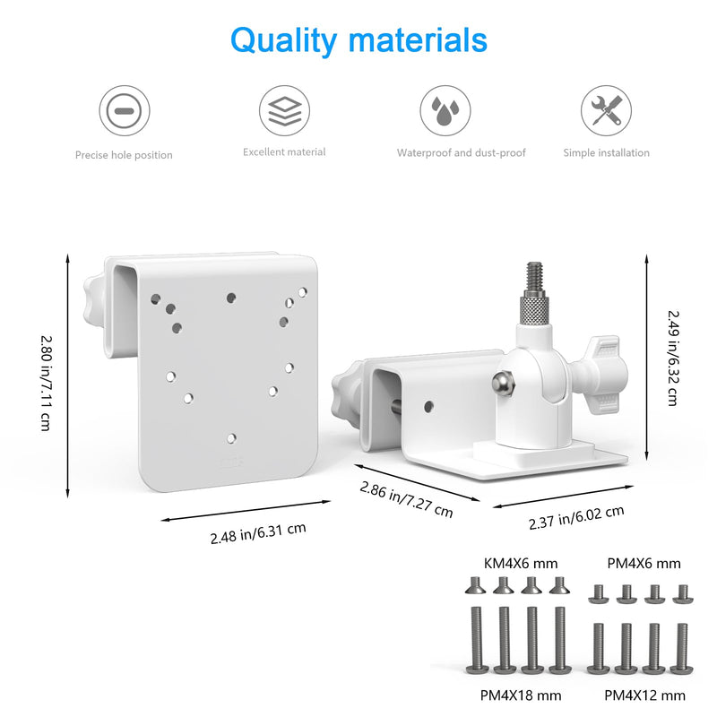 HOLACA Gutter Mount Bracket Kit Compatible with SEHMUA 2K Solar Security Cameras Wireless Outdoor (RBX-S40/S44/S45/SD22) and SEHMUA Solar Panel