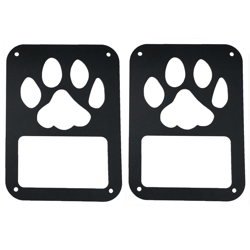 2Pack Rear Tail Light Covers Guards Compatible with 2007-2018 Jeep Wrangler JL JK Accessories,Light Guard(Dog Paw) Dog Paw