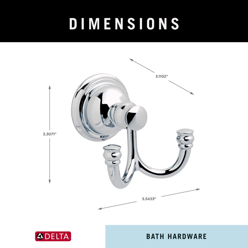 Delta Faucet AUB35-PC Aubrey Robe Hook, Chrome Polished Chrome