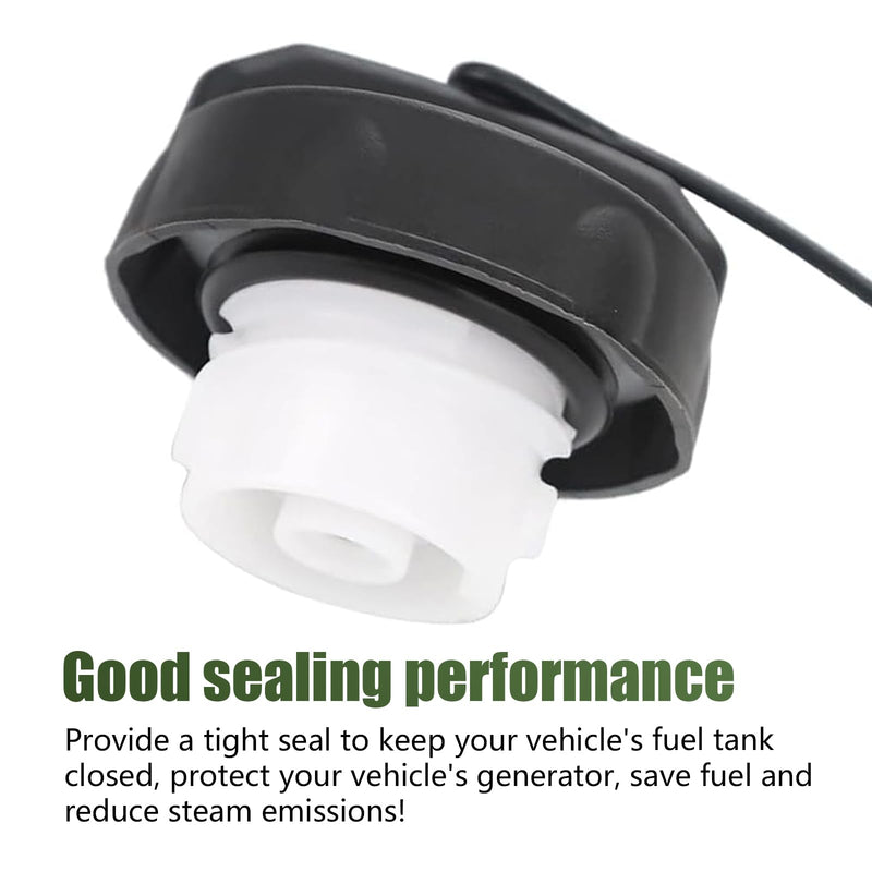 Fuel Tank Cap, Fuel Filler Seal Leak Proof Cap with Rubber Ring, ABS Waterproof Heat Resistant Precision Fit Fuel Cover Replacement A1644700030, Compatible with Mercedes-Benz (Black)