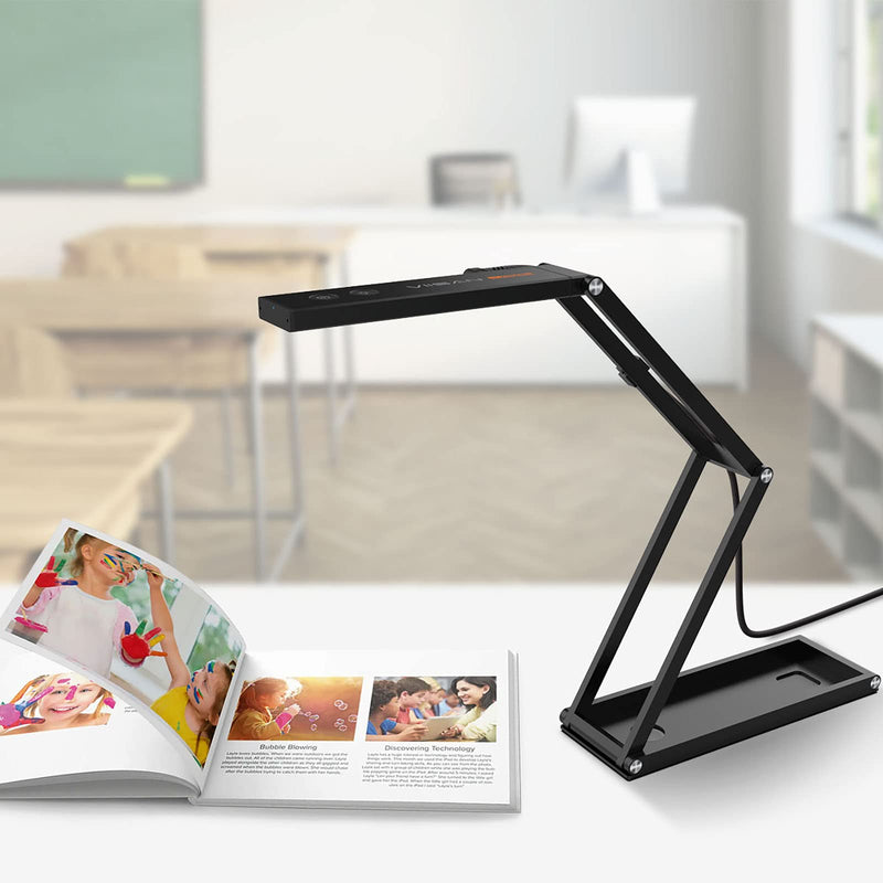 VIISAN Document Camera 13MP 4K with AF Lens, Foldable Webcam for Teachers Classroom, Built-in Mic & LED Light, Portable Overhead Cam for PC Mac, Web Conferencing Visualizer for Teaching P4U-A