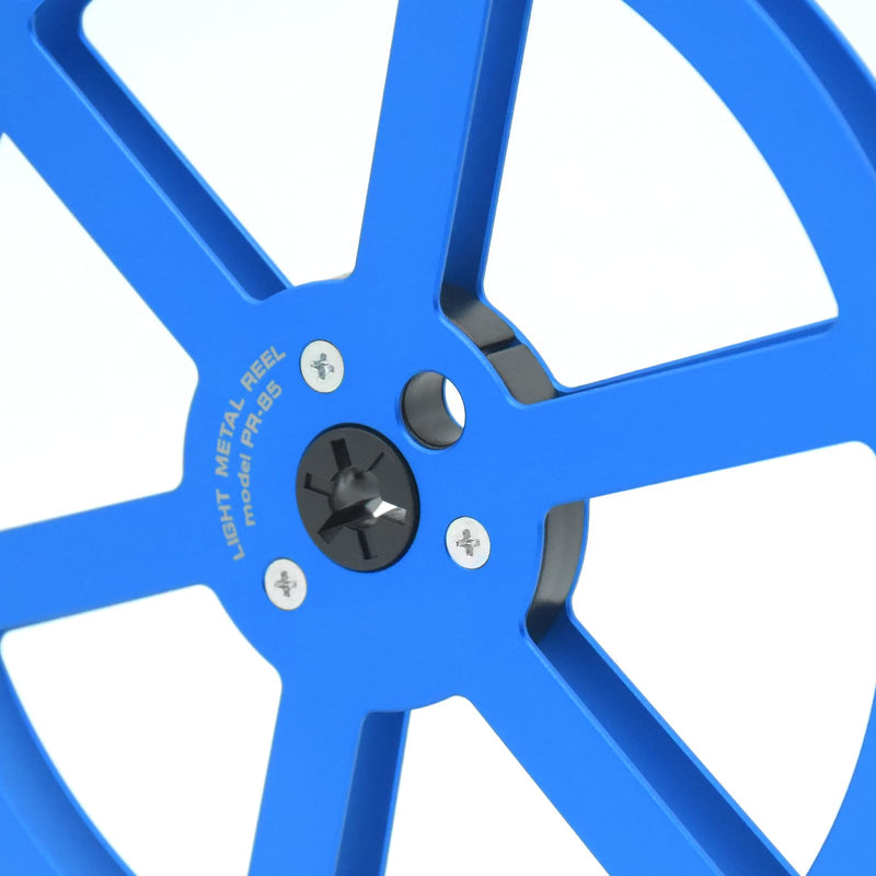 1/4 7 Inch Blue Aluminum Empty Take Up Reel for Reel to Reel Tape | Blue 7 inch aluminum take up reel with 6-hole design for 1/4 inch reel-to-reel tape recorders and empty tape storage